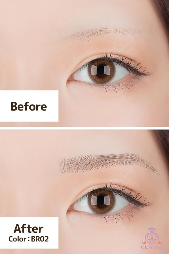 CLASSE Waterproof Eyebrow Tattoo Sticker, 12pair 4D Hair-Like temporary sticker on eyebrows, No water needed, peel off Painfuless, for women girls Simple Arch Brown