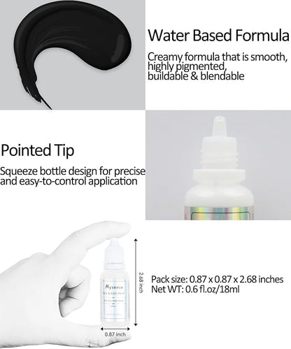 Mysense Face Body Paint Kit,Water Based Washable Face Paint,Non-toxic Cream Body Paint for Adults and Children Halloween Costume SFX Cosplay Clown Sugar Skull Makeup,Red+Blue+Black,0.6oz/pc
