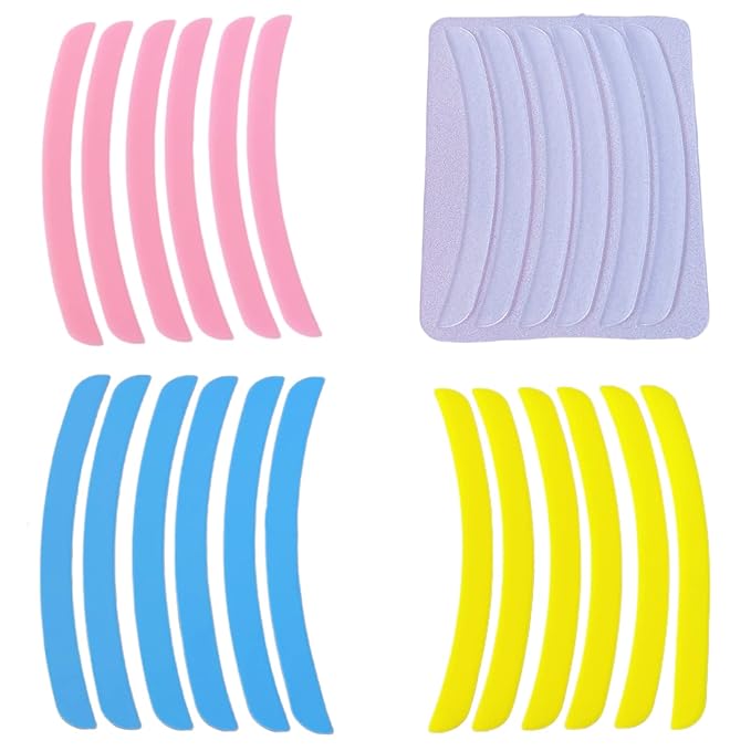 Silicone Ribbon Lash Lift Ribbons Reusable Eyelash Perm Stripe Cover Lami-Lamination eyelash Lifting Compensator 12 pairs Tapes Set Eyelashes On the Lash Perm Shield Rod firmly Neon Colors