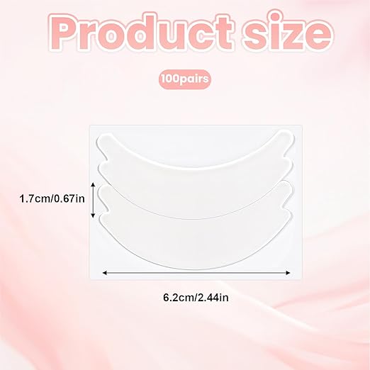 100 Pairs Eyelash Under Eye Pads for Lash Extensions Lint Free Eyelash Tech Supplies Sticky Eye Lash Lift Patches No Tape Needed Fit Most Eye Shape Must Haves Beauty Tool for Eyelash Women
