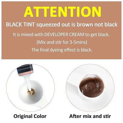 Lash Color Kit Eyelash Color Set Natural Black Brow Color Effects Lasts up to 4 Weeks Voluminous Keratin Fast Coloring for Newbies & Pros