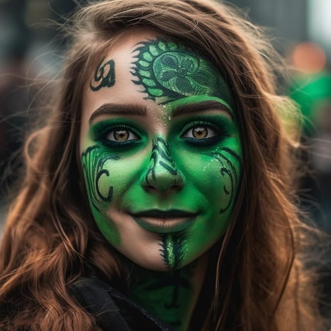 ColorMaster Green Eye Black Face Body Paint Stick (0.75oz) | Face Paint, Body Paint, & Foundation Cream Makeup