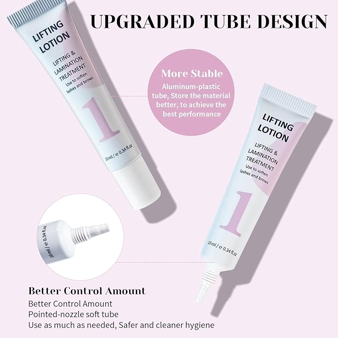 Lash Lifting Lotion Tube Pro for Eyelash Lift Lash Perm Brow Lamination Home and Salon Use (Only Lifting Lotion)