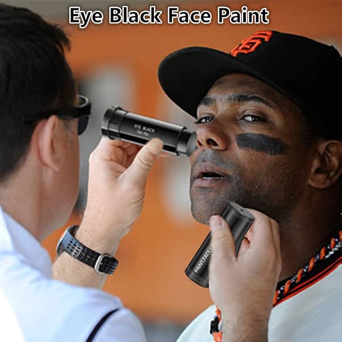 Go Ho 6 PCS Eye Black Sticks for Sports,Easy to Color Black Face Paint Eyeblack Football/Baseball/Softball,Football Stick Sports Eye Makeup