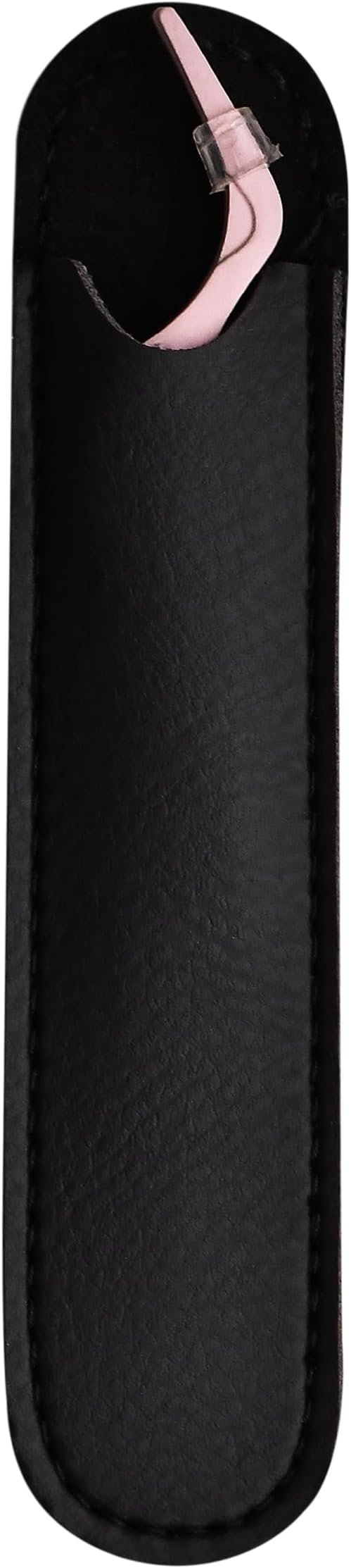 Eyelash Applicator Tool in Leather Case -Best Lash Cluster Applicator-with Stainless Steel Curved Design Lash Applicator Use for Wisps Lashes(Nude)