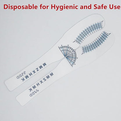 6 Pcs Eyebrow Ruler, Disposable Eyelash Measuring Ruler Eyelash Stencils Ruler Eyelashes Length Curling Degree Ruler Professional Lashes Symmetrical Positioning Extension Styling Tool