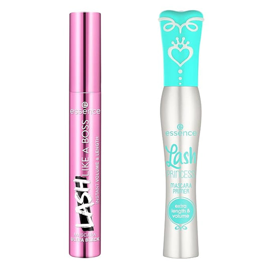 essence Lash Like A Boss Instant Volume & Length Ultra Black Mascara & Lash Princess Mascara Primer Bundle