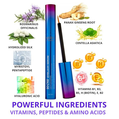 Premium Eyelash Growth Serum. Achieves thicker, longer, healthier and eyelashes and eyebrows. Eyelash enhancing serum for fuller lashes and brows. (8 mL)