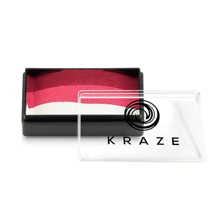 Kraze FX Dome Stroke - Bloodberry (25 gm), Professional 1-Stroke Split Cake, Hypoallergenic, Non-Toxic, Water Activated Face & Body Painting Makeup Supplies for Sensitive Skin, Kid Safe, Adults