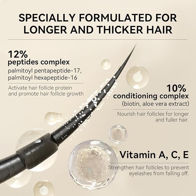LANBENA Eyelash Growth Serum Lash Enhancing Serum with Advanced Formula to Boost Longer Fuller and Thicker Luscious Lashes-3ml