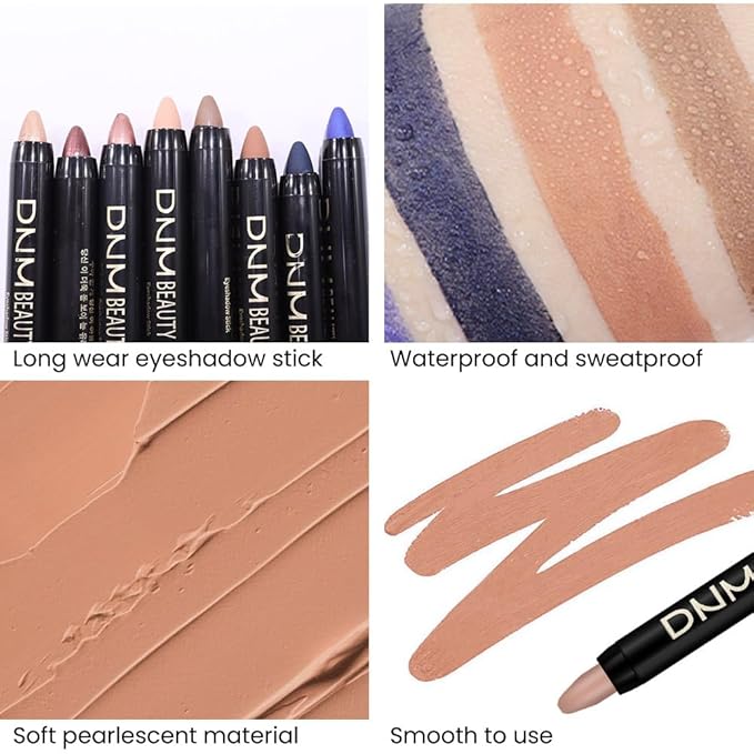 Kaely 2Pcs Cream Eyeshadow Sticks Set for Eyes Waterproof,Caramel Matte Eye shadow Stick Pencil Pen Bulk sombras en crema para ojos 30+30