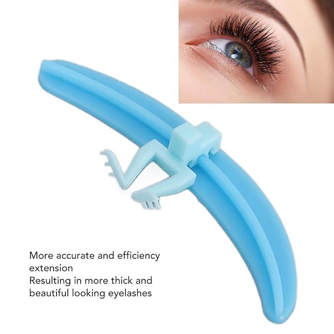 Eyelash Separator, Silicone Lash Extension Tool for Beginners Professional, Washable Reusable, Efficient Isolation Helper with 3 Colors (Blue)