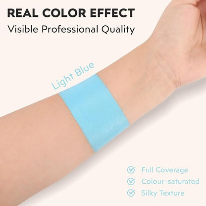 Light Blue Face Paint, Cream-based Body Paint Stick【Larger Capacity】【High Pigment】【Long Lasting】Professional Paint Makeup Product For Halloween/Masquerade/Cosplay/Movie Makeup, 1.06 Oz/30g