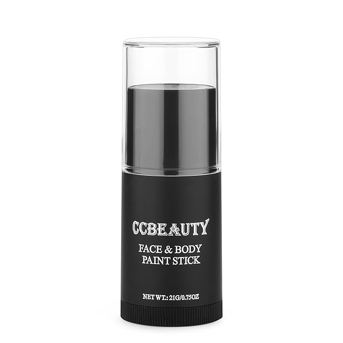 CCbeauty Eye Black Stick, Face Paint Stick, Face Painting Kit, Waterproof & Long Lasting Anti-Glare For Football Baseball Softball Lacrosse, SFX Makeup Kit For Skeleton Clown Halloween Costume Cosplay