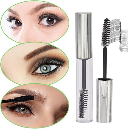 GORGECRAFT 10Pcs 10ml Empty Mascara Tube Bottle Transparent Plastic Eyelash Cream Containers Tubes Bottles with 4Pcs 2ml Dropper 2Pcs Mini Funnel Hopper for Castor Oil DIY Cosmetics Kit