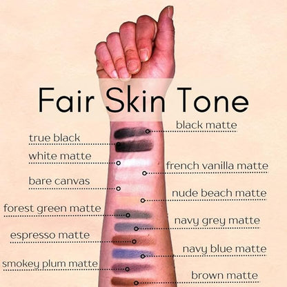 True Black Night Smokey 100 Pure Jet Black Eye Shimmer Pressed Powder Single Eyeshadow; Talc, Paraben & Cruelty Free