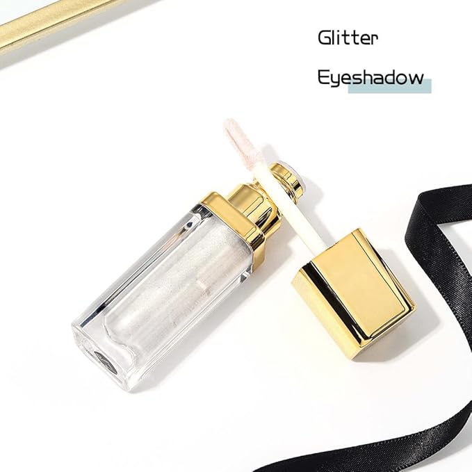 Kilshye Glitter Liquid Eyeshadow Shimmer Eye Shadow Metallic Eyeshadows High Pigment Eyes Shadow Long Lasting Waterproof Eyes Liquid Makeup for Women and Girls Pack of 1 (F- White 1)