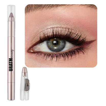 Rose Gold Eyeshadow Stick Makeup, Cream Shimmer Eye Shadow Pencil Make up, Waterproof Hypoallergenic Long Lasting Eyeliner, Glitter Primer Palette Smooth Crayon