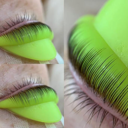 Lash Lift Shields C Curl Eyelash Lifting Shield Lami Lamination Roller Silicone Perm Rod Soft Lash Perming Pad Set For Lash Lift and Tint- Ribbons & Eye Patches (Lemon Flat C Curl Rods)