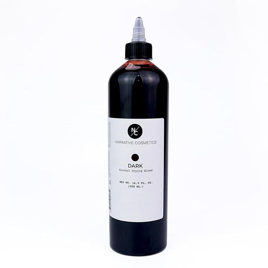 Alcohol Drying Blood, Ultra-Realistic Fake Liquid Blood, SFX Makeup for the Stage, Film, Halloween, and Cosplay - Dark 16.9 fl oz (500ml)