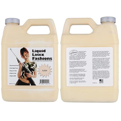 Flesh 32 Fl Oz - Liquid Latex Face and Body Paint, Ammonia Free No Odor, Arts and Crafts Paint for Halloween Zombie Cosplay!