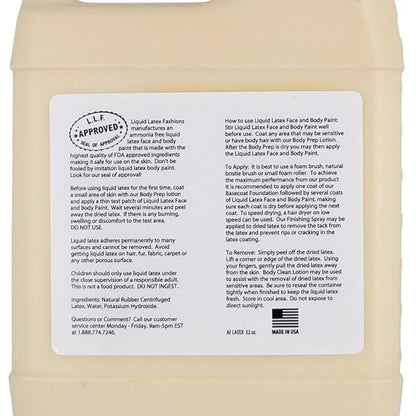 Flesh 32 Fl Oz - Liquid Latex Face and Body Paint, Ammonia Free No Odor, Arts and Crafts Paint for Halloween Zombie Cosplay!