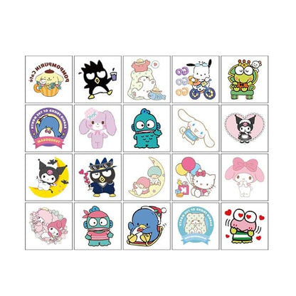 40 PCS Kitty Birthday Party Supplies Tattoo Sticker for Kids, Sanrio Anime Cartoon Tattoos for Boys Girls, Waterproof Tattoo Sticker Birthday Parties