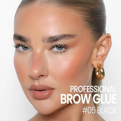Tinted Thickening Mascara Brow, Shaping Makeup Gel,Waterproof, Transfer-proof, Brush to Fill in Eyebrows and Cover Gray Hairs - Cruelty Free (B-1Pc 05 Black, B)