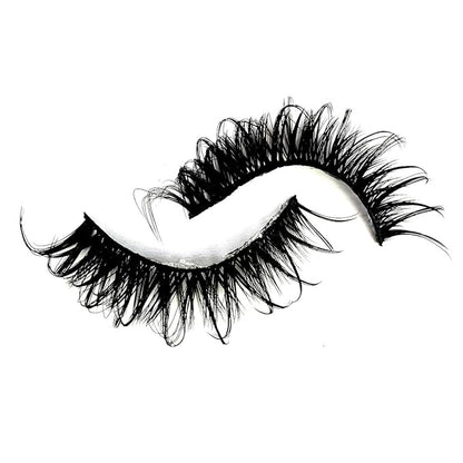 HBZGTLAD New 3D Cat-Eye Mink Eyelashes Curled Winged Natural Realistic Messy End Eye Elongated Thick False Eyelashes Soft Fake Eyelashes (023)