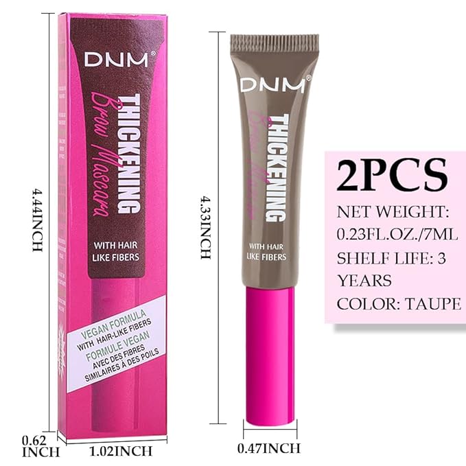 Tinted Thickening Brow Mascara,Brow Fast Sculpt,Waterproof, Transfer-proof, Brush to Fill in Eyebrows and Cover Gray Hairs - Cruelty Free - Light Medium Brown (2pcs 05 Cool Ash Brown)