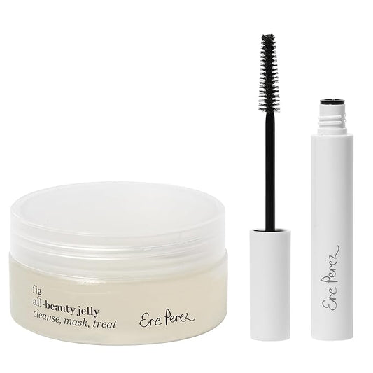 Ere Perez - Avocado Waterproof Black Mascara + Fig All-Beauty Jelly Cleanser BUNDLE | Vegan, Cruelty-Free, Clean Beauty