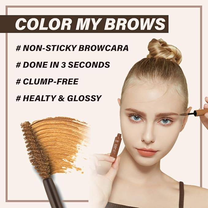 ETUDE Color My Brows Big Size - Natural Brown (9g) | Beeswax & Carnauba Wax | Eyebrow Mascara, Quickly Fixing Natural Eyebrow Makeup with Care Effect | Korean Makeup, Kbeauty