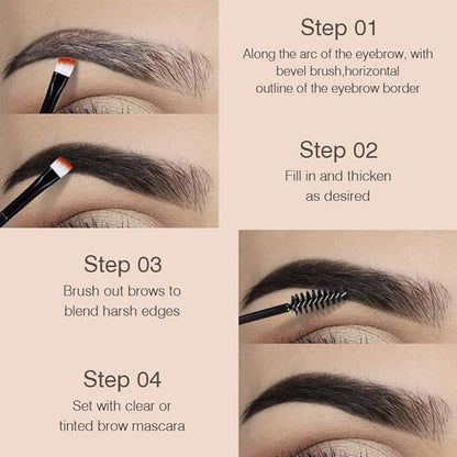 Tinted Thickening Eyebrow Mascara with Two Eyebrow Brushes,Brow Fast Sculpt,Waterproof,Transfer-proof,Eyebrow Tinting Kit- Cruelty Free - Light Medium Brown (2 Pack) (01 Brown)