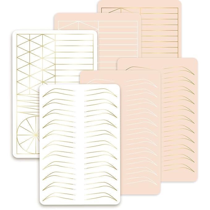 3 pcs Thicken Two sides Microblading Practice Silicon Skin Perfect for Permanent Makeup and Microblading Nano brows ombre Brow practice (Mix 1)