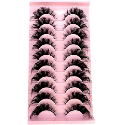 HBZGTLAD Soft Mink Eyelashes 3D Curl Winged End Eye Elongated Fake Lashes Thick Handmade Natural False Eyelash Messy Cross Lash Wholesale (AD-109)