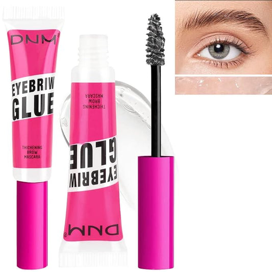 Tinted Thickening Brow Glue, Clear Mascara, Eyebrow Gel, Clear Brow Gel – Brow Fast Sculpt, Waterproof & Transfer-proof – Brush to Fill in Eyebrows, Cover Gray Hairs – Cruelty-Free