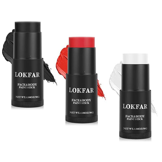 Face Paint, Cream-based Body Paint Stick【Larger Capacity】【High Pigment】【Long Lasting】Professional Paint Makeup Product For Halloween/Masquerade/Cosplay/Movie Makeup, 1.06 Oz/30g，MulticolorB
