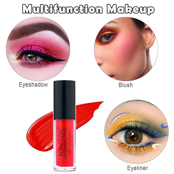 Bowitzki Professional Makeup Eye Primer Set Eyeshadow Base 10 Colors Eye Paint Cruelty-Free And Paraben-Free Eye Primer Multifunction Makeup Eye Shadow Colorful