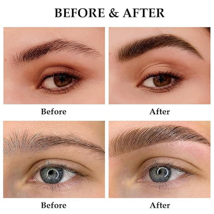 Tinted Thickening Brow Mascara,Brow Fast Sculpt,Waterproof, Transfer-proof, Brush to Fill in Eyebrows and Cover Gray Hairs - Cruelty Free (2pcs 07 Espresso &09 transparent)