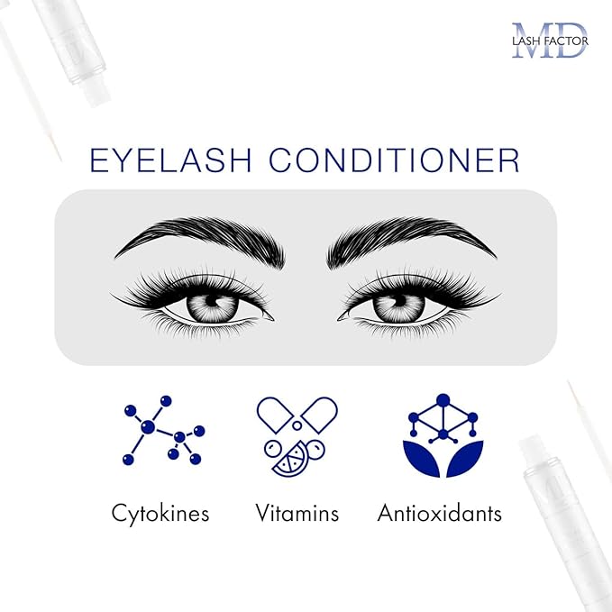 Lash Factor Eyelash Growth Serum| Enhances Your Natural Lashes For A Fuller, Longer & Denser Look | Eyelashs Enhancer for Women | 0.1 Fl Oz - 3 Month Supply