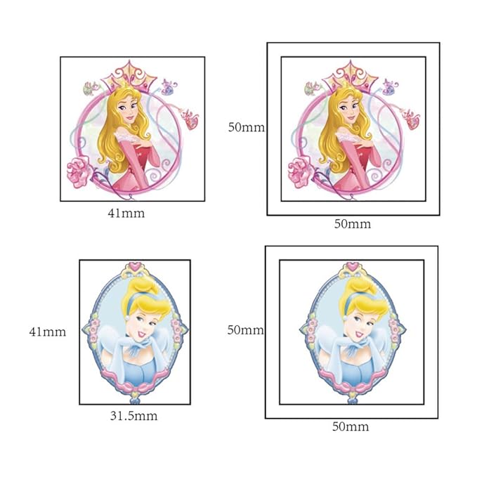 Disney Princess Temporary Tattoos - 20 Sheets, Birthday Party Favors, Cute Cartoon Princess Decoration Stickers for Kids' Home Activity, Class Prizes & Carnival Rewards