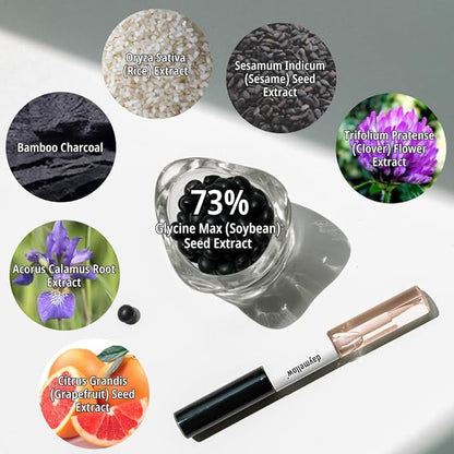 daymellow All Day Eyelash Dual Serum 0.34fl.oz/10ml, 2-in-1, Eyelash Serum, Black Beans, Peptide, Panthenol, Enhancing, to Grow Lashes, Longer, Thicker, Advanced Lash, Vegan, Korean Skincare