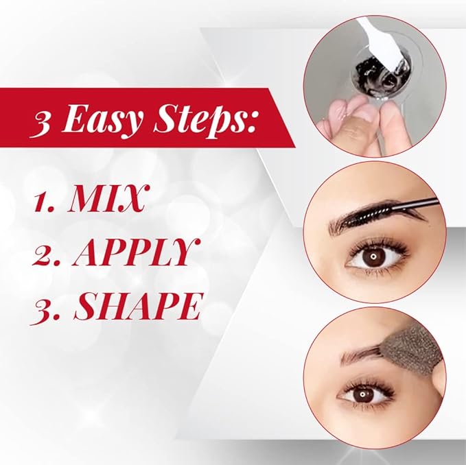 Ardell Brow Tint Soft Black, Longer-lasting Semi-permanent Brow Dye, with Natural Extracts, Complete Brow Tinting Kit, 1 pack