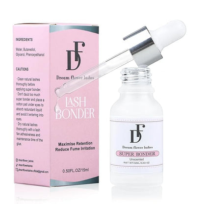 Lash Bonder for Eyelash Extensions Super Bonder for Lashes Extensions Glue Accelerator Adhesive Companion Waterproof Lash Bond Sealant Reduce Fumes 15ml-Pink Unscented