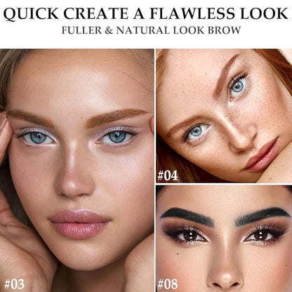 Tinted Thickening Brow Mascara,Brow Fast Sculpt,Waterproof, Transfer-proof, Brush to Fill in Eyebrows and Cover Gray Hairs - Cruelty Free (3pcs 03 Auburn &04 Rich Auburn &08 Black)