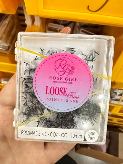 Loose Promade Fans - Natural Look Handmade Volume Eyelashes From 3D To 16D - C CC D DD Curl - False Lashes Extensions - Thickness 0.03~0.1 mm - 8~20 mm Length(7D-0.07-C (15mm))