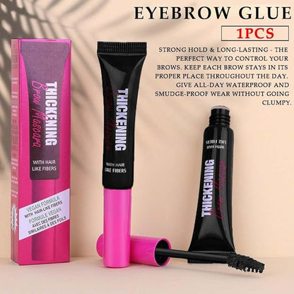 Tinted Thickening Brow Mascara,Brow Fast Sculpt,Waterproof, Transfer-proof, Brush to Fill in Eyebrows and Cover Gray Hairs - Cruelty Free - Light Medium Brown (1pc 08 Black)