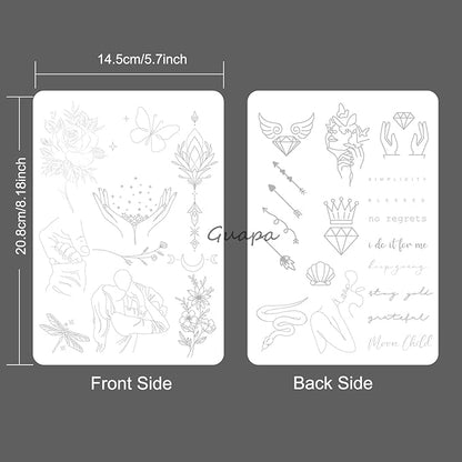 2 Pcs Tiny Tattoo Practice Skins, Small Deluxe Mini Silicone Finger Semi Permanent Tattoo Latex Pad for Training (Tiny #1 - White Pad -2PCS)