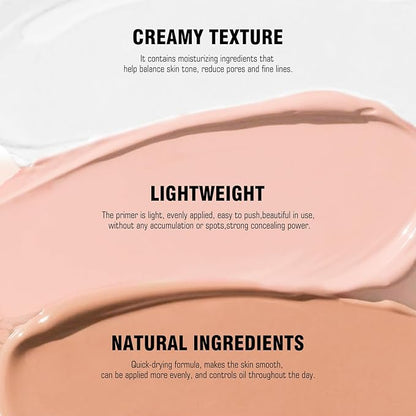 Ownest 3 Colors Eyeshadow Makeup Primer,Liquid Matte Eyeshadow Primer Base,Waterproof Long Lasting Eyeshadow Primer Makeup-Set A
