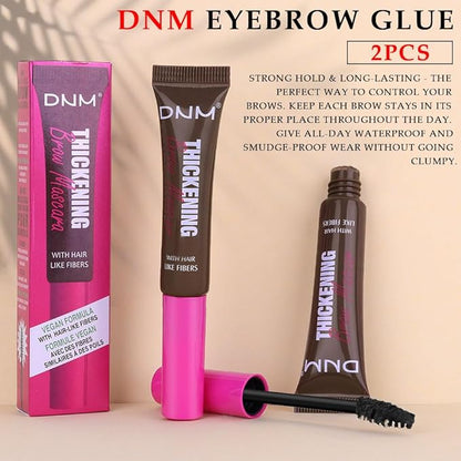 Tinted Thickening Brow Mascara,Brow Fast Sculpt,Waterproof, Transfer-proof, Brush to Fill in Eyebrows and Cover Gray Hairs - Cruelty Free - Light Medium Brown (2pcs 07 Espresso)